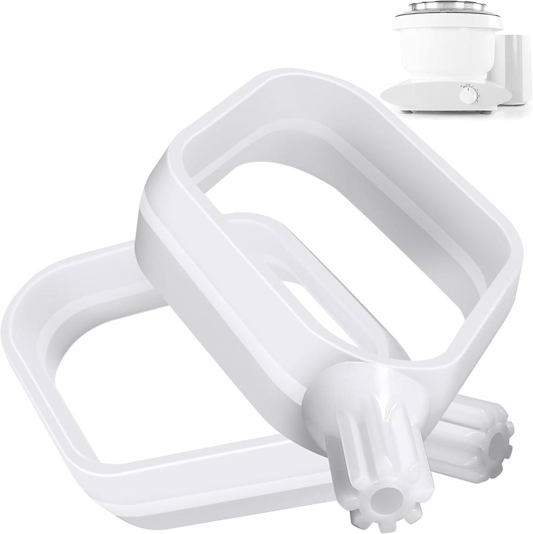 ChangTa Cookie Paddles for Bosch Universal Kitchen Machine - Designed for Use With Metal Drivers, Food Grade Ideal for BOSCH Universal Mixers and Universal Plus Mixers - Pack of 2, White