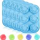 5PCS Rose Silicone Molds, 6-Cavity Non-Stick Flower Ice Cube Mold, 3D Baking Molds Silicone Shapes for Chocolate Cake Candy Cupcakes Pudding Muffins Ice Cube Cocktails Handmade Soap Making (Blue)
