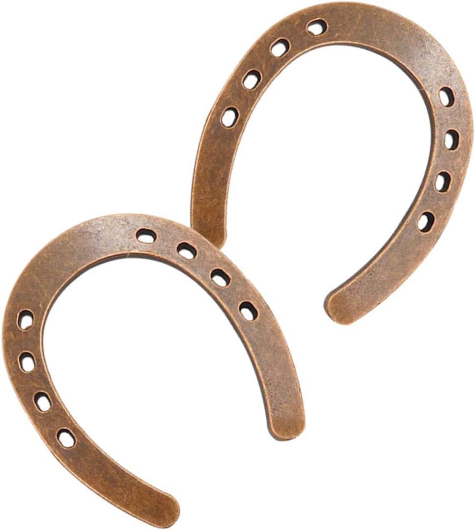2 x MERRYHAPY 2pcs Vintage Craft Horseshoe Vintage Wedding Favors Horseshoe Hanging Decor Zinc Alloy Horseshoe Decor Good Luck Charms Retro Home Decor Zinc Alloy Art Decor Lucky Charm Metal