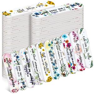 50 Pack Christian Gifts for Women Scripture Mini Nail Files Christian Party Favors Bible Verse Emery Boards Religious Small Gifts for Teacher Mother Employee Staff Coworkers Office Supplies