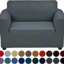 Joccun Stretch Chair Couch Cover,1-Piece Sofa Slipcover Spandex Jacquard Fabric Sofa Covers with Elastic Bottom, Washable Furniture Protector for Dogs, Cats, Kids (Armchair, Gray) (Small35" - 55", Grey)