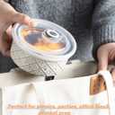 12 oz Souffle Ramekins Oven Safe with Lids, Small Creme Brulee Dishes, Ceramic Custard Cups Baking Bowls for Dessert, Dipping Sauce, Pudding, Set of 4, Beige