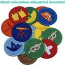 2 x 16 Pieces Scout Wildness Exploring Fire/Hiking/Climbing/Swimming/Telescope/Compass Style Sew on Iron on Decorative Patch