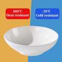 6 Pack White Ceramic Bowls, 7 Inch Wide Shallow Serving Bowls for Pasta, Salad, Soup and Entertaining, Chip Resistant, Microwave and Dishwasher Safe, Cereal Ice Cream Bowls