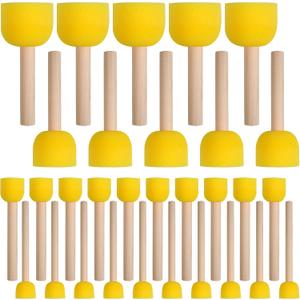 30 Pcs Round Sponges Brush Set, Round Sponge Brushes for Painting, Paint Sponges for Acrylic, Painting Tools for Kids Arts and Crafts (4 Sizes)