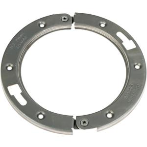 The Clam 2-Piece Toilet Flange Repair Kit, Fits 4" Drain Pipe, Easy Install, Corrosion Resistant Stainless Steel Finish, Fitted for 1/4 Inch and 5/16 Inch Closet Bolts