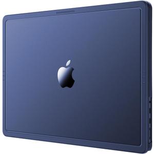 Soonjet CrackGuard for MacBook Air 15 inch Case | M5 M4 M3 M2 2026 2025-2023 | Anti-Crack Upgrade |100% Match Official Color | Hard Shell Laptop Cover | A3448 A3241 A3114 A2941 | Midnight Clear