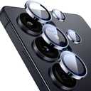 ESR for Samsung Galaxy S25 Ultra Camera Lens Protector, Individual Lens Protectors, Ultra-Thin Tempered Glass with Aluminum Edging, Case Friendly, 2 Set, Black