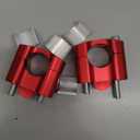 7/8" to 1 1/8" HandleBar Risers Mount Clamps Risers Adaptor for Dirt Pit Bike ATV Motorcycle (RED)