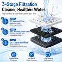 Whole House Water Filter System, 3-Stage Home Water Filtration System, 2 Extra Filter Sets, 0.5 Micron PP GAC CTO Filters, 15 GPM, 3/4" NPT Brass Ports with 2 Valves for City & Well Water