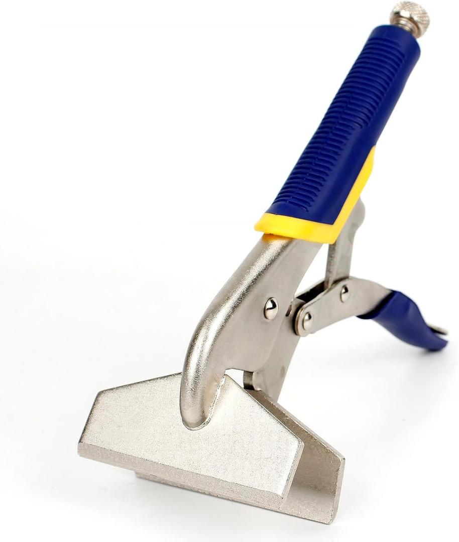 10 Inch Hand Seamer, Sheet Metal Bending Tool with Locking Mechanism, High Carbon Steel Duckbill Pliers for HVAC Duct, Roofing & Metal Folding, Flat Jaw Seamer Clamp Heavy Duty