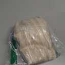 jinchan Striped Linen Kitchen Curtains 20 Inches Length Tier Curtains Farmhouse Modern Cafe Small Window Treatments Airy Light Filtering Rod Pocket for Living Room Bathroom 2 Panels 