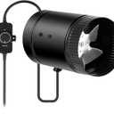 YSSOA 4 Inch 106CFM Inline Booster Duct Fan with Speed Controller, HVAC Exhaust Ventilation Blower with Low Noise for Basements, Bathrooms, Kitchens, Workshops and Attics