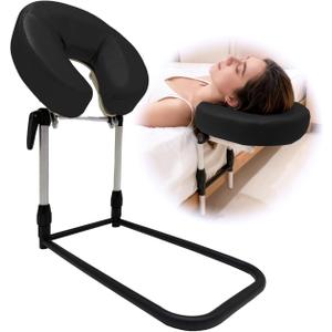 Massage Headrest for Bed, Adjustable Home Mattress Top Face Cradle Kit, Head Cushion for Face Down, Quick Setup for Bed Massage, Facial, Lash & Brow Services, Eye Surgery Recovery