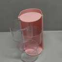 Hair Accessories Organizer with Hair Brush Holder, Rotatable Makeup Brush Holder for Necklaces, Earring, Bracelet, Ring, Makeup Brushes, Hair Clip and Hair Accessories (Pink, 3-Layer)