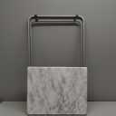 Garden 4 you Tv Trays, Folding Tray Table, Dinner Tray Table with No Assembly Required & Sturdy, Foldable Snack Eating Trays Table for Living Room, 15 x 18.9 x 26 in(White Marble,1PC)