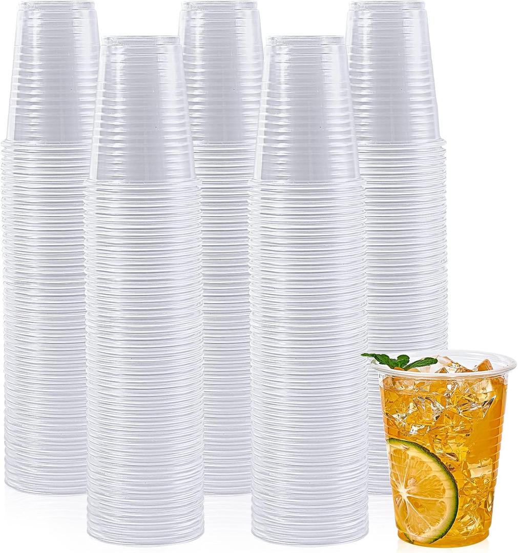 Lilymicky  5 oz Clear Plastic Cups, Small Disposable Drinking Cups, Clear Beverage Tumbler for Tasting, Drinking and Party