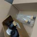 Hand and Dish Soap Dispenser Set,16oz Glass Bottles with Printed Labels, Bamboo Tray & Pump,Countertop Soap Dispensers for Kitchen,Luxury, Minimalist & Farmhouse Decor (Hand Dish (Black))