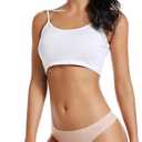 voenxe Seamless Women Underwear Thongs,No Show Ladies Thong,No Line Workout Breathable Comfortable Panties,Soft Undies,5-Pack (Beige, XS)