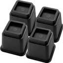 Bed Risers 5 Inch, Heavy Duty Square Furniture Frame Lift for Couch, Chair, Desk, Sofa and Bunk Bedpost, Set of 4