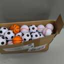 60 Pieces Sports Party Favors Balls Foam Stress Tiny Sports Balls Including Basketball, Soccer Ball, Baseball, Football for Stress Relief Ball Games Stocking Stuffers, Small