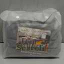 SearchI Waterproof PU Leather Seat Covers for Dining Chairs, 4 Pack Stretch Dining Room Chair Seat Covers, Kitchen Chair Seat Covers Protectors (Grayish)