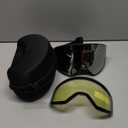 Ski Goggles, OTG Over Glasses Snowboard Goggles with 2 UV400 Anti-Fog Detachable Magnet Lenses for Men&Women Adult (Ver.2 Silver(vlt 9%) + Clear (Vlt 83.5%))