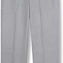 Calvin Klein Boys Flat-Front Suit Dress Pant, Straight Leg Fit & Hemmed Bottom, Belt Loops & Functional Front Pockets (8, Light Grey)