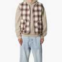 mnml Men's Brushed Plaid Vest XL