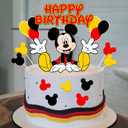 3 x WEERSHUN Mouse Cake Topper for Birthday Party Decoration 15Pcs - Mouse Cartoon Birthday Party Supplies - Cupcake Decoration Supplies for Kids Boys Birthday Party