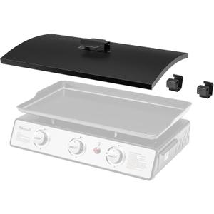 Royal Gourmet PD2300L Griddle Hard Cover with Rear Brackets for 24 Inch Tabletop Griddle, Grill Griddle Accessories for Outdoor Barbecue Cooking, Black
