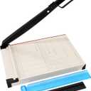 TEXALAN(R) 12-Inch Guillotine Paper Trimmer - Durable Metal & ABS, 12 Sheet Capacity with Magnetic Clamp & Guide