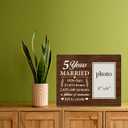 Nurawo 5th Year Anniversary Wedding Gifts Photo Frame, 5 Anniversary Picture Frame Gifts for Couples Wife Husband Five Years Anniversary (4x6 Inch Photo)