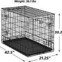 MidWest Homes for Pets Solutions Series Large Side-by-Side SUV Dog Crate, Double Door Folding Metal Cage Designed to Fit in SUVs & Vans, for Dogs up to 90 Lbs