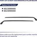 Front Left & Right Side Windshield Pillar Molding Compatible with Hyundai Tucson Santa Cruz 2022 2023 2024 Replaces 86130N9000 86140N9000