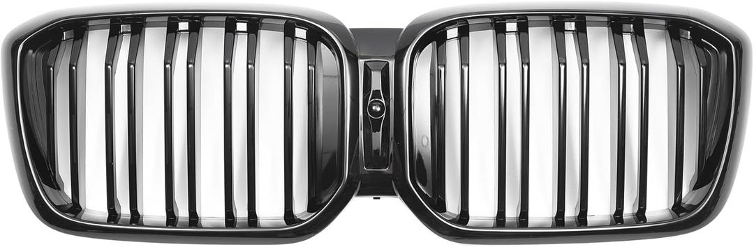 X AUTOHAUX No.51712462817/51712462818 Front Upper Hood Bumper Grille Grill for BMW X3 G01 2020-2023 Front Upper Bumper Kidney Grille Grill Double Slat Gloss Black