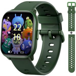 Kids Watch for Girls Boys with IP68 Waterproof, Girls Watch with 19 Sports Modes, Sleep Tracking, Pedometer, Stopwatch, Kids Activity Tracker, Birthday Gifts for Girls Age 6-15 Years Old (Green)