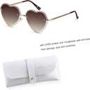 ANDWOOD Trendy Heart Shaped Sunglasses Womens Rhinestone Love Eye Sun glasses Metal Lovely Fashion Diamond Sunnies
