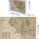 SEPTYK Middle Earth Map Pattern Wooden Puzzle Jigsaw 1000 PCS Pieces Picture Family Home Decorations Unique Birthday Gift for Adults Teens