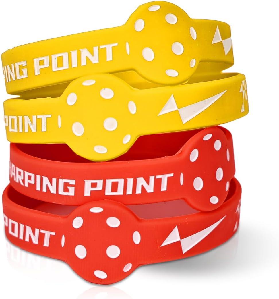 Warping Point Pickleball Silicone Wristbands | Pickleball Rubber Bracelets gifts for Women Men | Pickleball Party Accessories Decorations 4 PCS