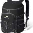 N NEVO RHINO Backpack Coolers Insulated Leak Proof 36/54 Cans, Portable Lightweight Waterproof Insulated Cooler Backpack for Men & Women Ideal for Camping, Travel, Beach, Picnics, Lunch & Day Trips (black)