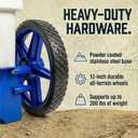 Cooler Wheel Kit for Yeti, RTIC, Igloo and most other brands - Cooler Cart - Easy-to-install Dolly With Wheel Attachment - Durable, Rust-Resistant Powder-Coated Stainless Steel