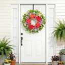 Summer Wreath for Front Door 24 Inch, Summer Wreaths with Large Peony for Home Spring Decor Easter Indoor Outdoor Wall Festival Wedding Celebrations