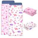 2 PCS Nap Mat Cover for Toddler Sheet, 47 x 21 Inch Nap Mat Covers Daycare Sewn in Flap Design Pastel Sleeping Soft Microfiber Cot Sheet for Daycare Preschool Kindergarten