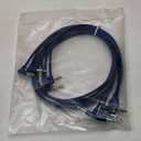 SSMS - Luigis Modular M-PAR Right Angled Eurorack Patch Cables - Package of 5 Blue Cables (60cm)