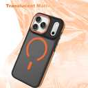 AIGOMARA Magnetic for iPhone 17 Pro Case, [Compatible with Magsafe] [Military-Grade Protection] Slim Shockproof Translucent Matte Protective Case for iPhone 17 Pro 6.3 Inch, Orange