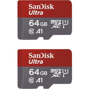 SanDisk 64GB X2 (128GB) MicroSDXC Ultra Uhs-1 Memory Card
