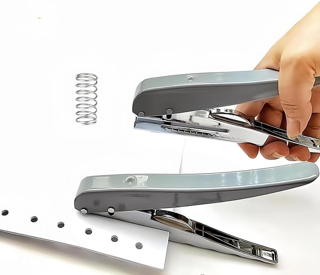 Single Hole Punch, Heavy Duty Hole Puncher Handheld Paper Puncher Small Hole Punch for Crafts Cards Paper Tags Scrapbook-5/16 inch (8mm)