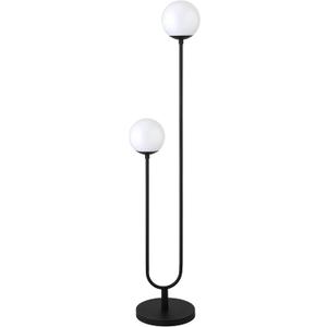 Henn&Hart 69" Modern 2-Light Floor Lamp, Black