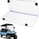 WUTIST Golf Cart Clear Front Windshield Compatible with 2016-Up Evolution Classic and Forester Golf Cart All Models Plastic PC